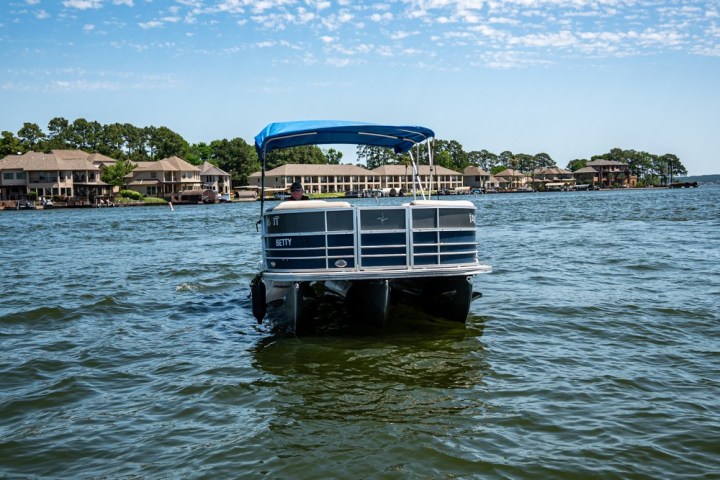 a small boat in a body of water