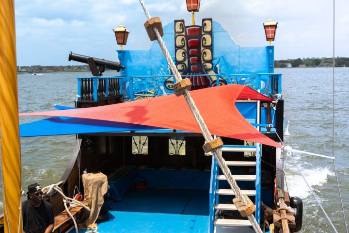 a boat on a body of water