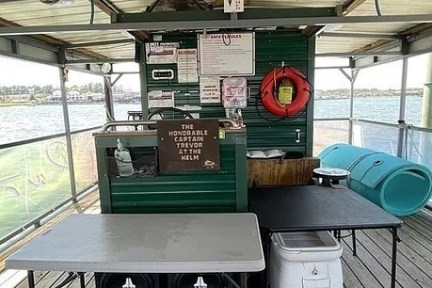 a chair sitting in front of a building