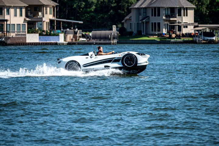 a small boat in a body of water